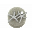 Broche estrella mar plata y circonitas 