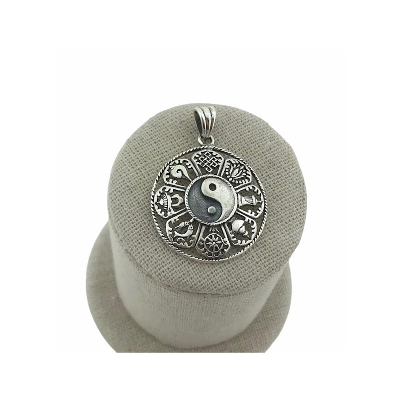 Colgante Yin Yang Feng Shui Plata  1ªLey