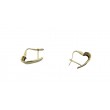 Pendientes ballestilla bicolor oro 18K