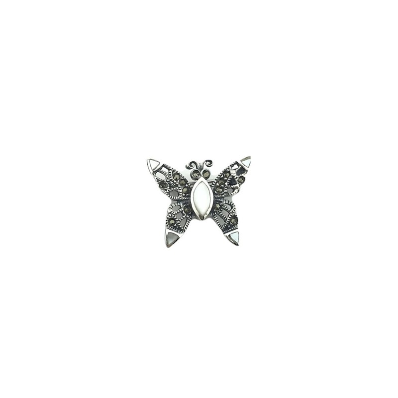 Broche mariposa plata 925