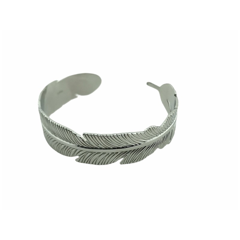 Pulsera acero pluma