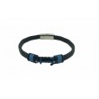 Pulsera acero ancla azul 