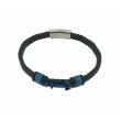 Pulsera acero ancla azul 