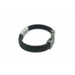 Pulsera acero tres balas negro 