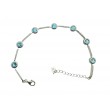 Pulsera circonitas azules y plata 925 