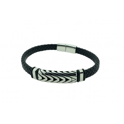 Pulsera acero pico negra 