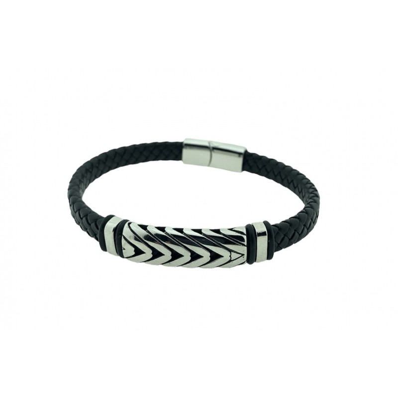 Pulsera acero pico negra 