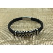 Pulsera acero pico negra 