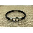 Pulsera acero esposas negro