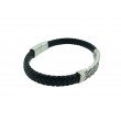 Pulsera acero circonitas negro