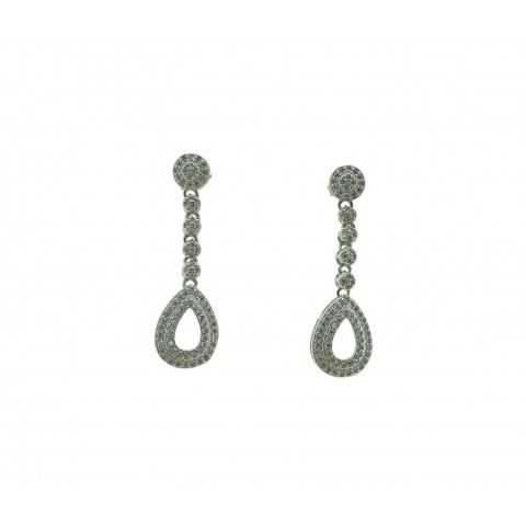 Pendientes circonitas y plata 925 