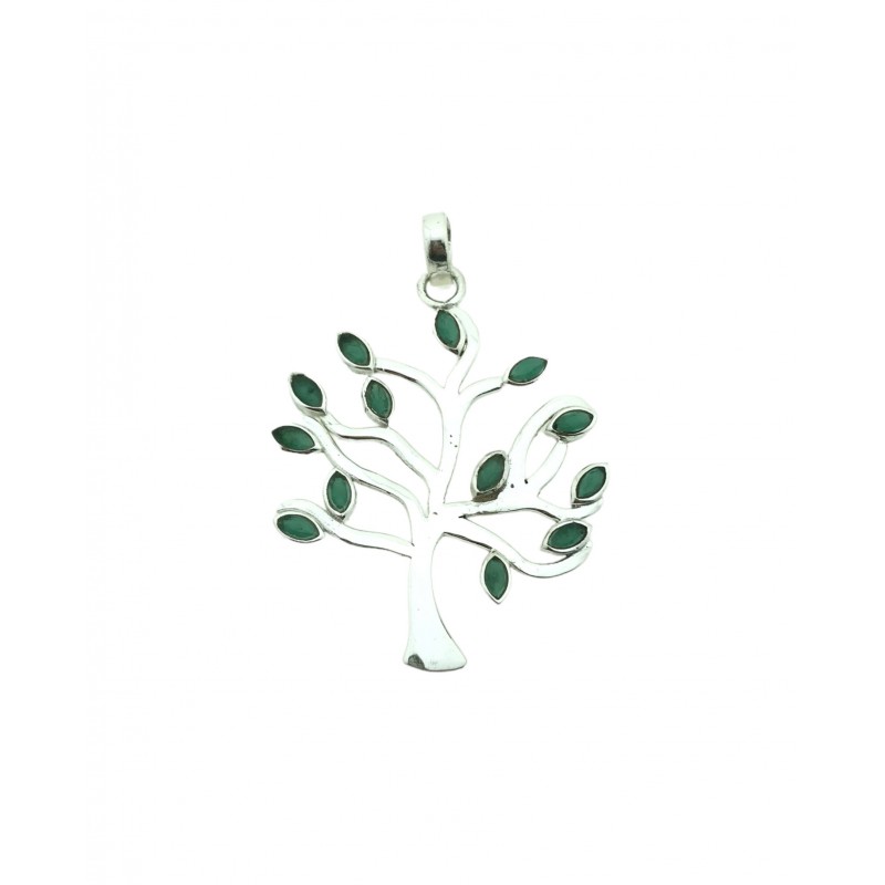 Colgante árbol de la vida piedra plata 925 