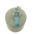 Colgante Larimar multi  plata 925 