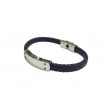 Pulsera acero chapa azul