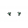 Pendientes circonitas plata 925 verde