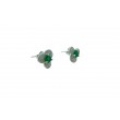 Pendientes circonitas plata 925 verde