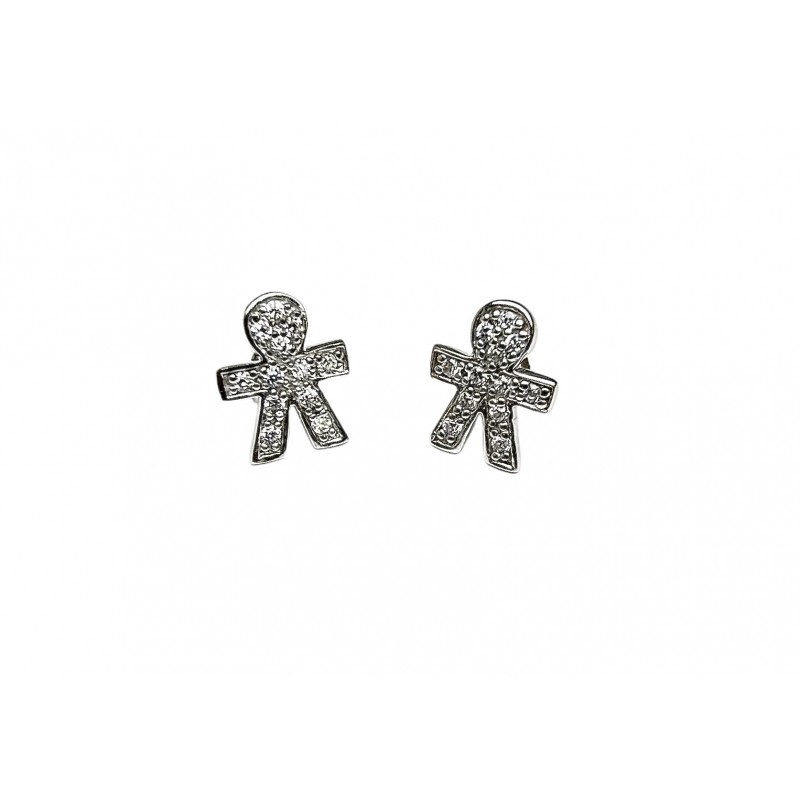 Niño Circonitas , Pendientes Plata 925