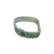 Pulsera circonitas verdes y blanca plata 925 