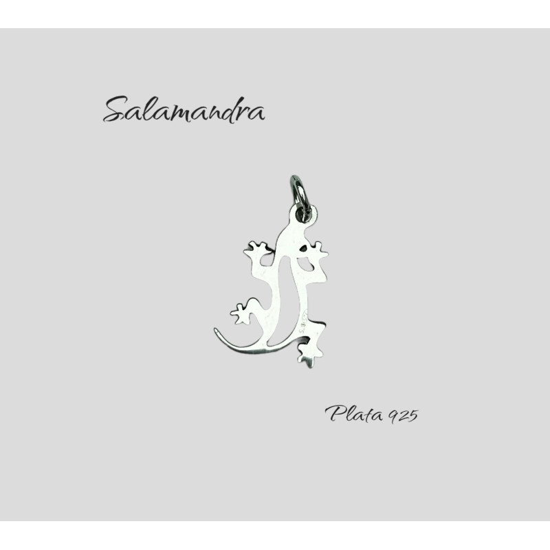 Salamandra colgante plata 925 