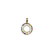 Colgante Oro 18 k circonitas colores 