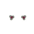 CH-409 Pendientes circonitas plata 925 rosa