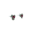 CH-409 Pendientes circonitas plata 925 rosa