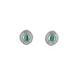 Pendientes circonitas y plata 925 verde