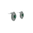 Pendientes circonitas y plata 925 verde