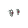 Pendientes circonitas y plata 925 rojo