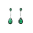  Pendientes Circonitas y  Plata 925  verde