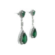  Pendientes Circonitas y  Plata 925  verde