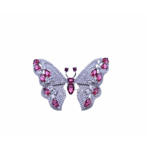 Broche Mariposa Circonitas y Plata 925