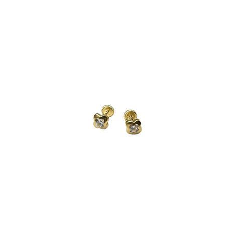 Pendientes circonitas y Oro 18 k