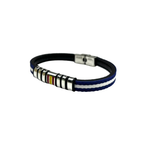 Pulsera acero chapas bandera 