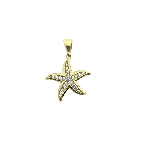 Colgante Estrella Circonitas y Oro 18K