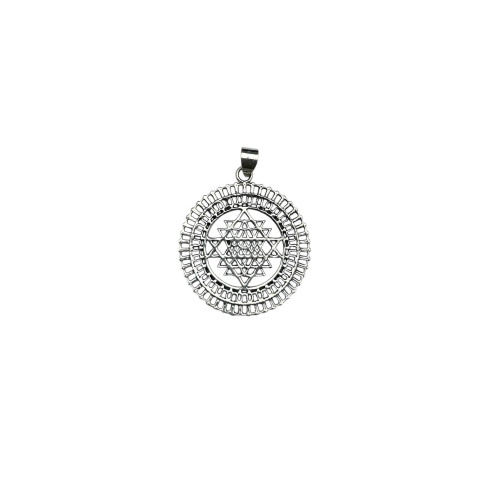 Colgante Mandala Sri Yantra Plata 1ªLey 925mm